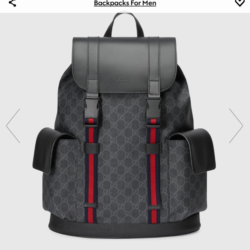Authentic Gucci backpack- GG black backpack